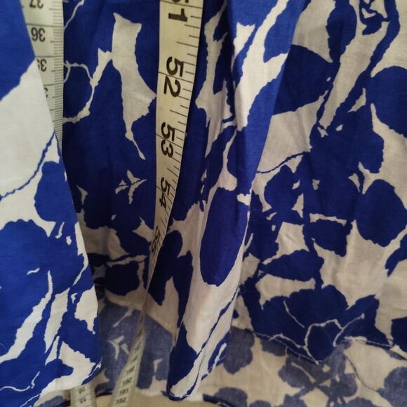 Hyacinth House Blue Seaport Tie Back Floral Midi Dress Cottagecore L - Picture 5 of 11